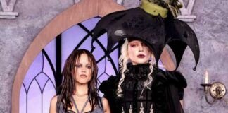 Lady Gaga deja a todos boquiabiertos al anunciar una nueva canción en una aparición sorpresa en la gala de Wednesday Jenna Ortega y Lady Gaga asisten a la Gala de Grayard de la Dos Gravey de Netflix X Spotify.